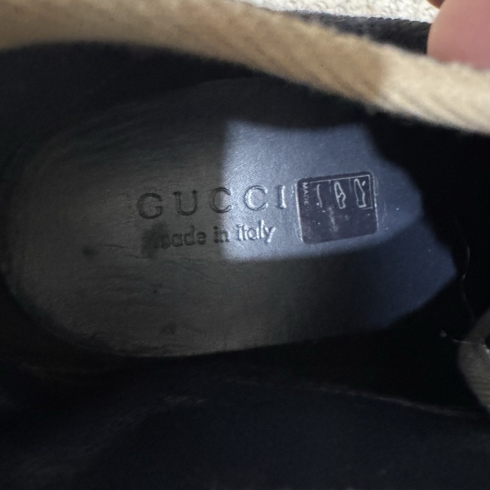 Gucci Men's Navy Blue GG Impreme Canvas 268687 High-top Sneaker 8.5 (US 9.5) - Picture 7 of 12